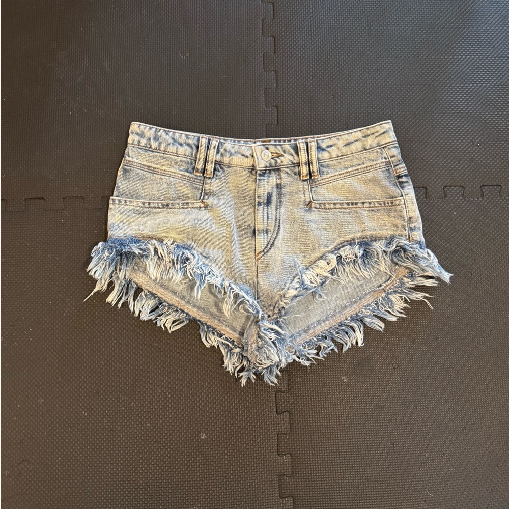 Isabel Marant Etoile Eneidao frayed denim shorts